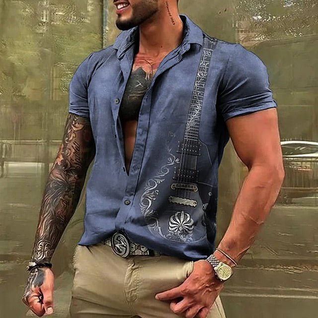 Electric Guitar Print Shirt