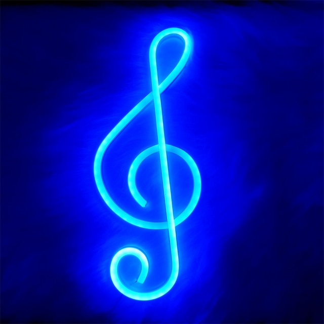 LED Neon Music Notes Light