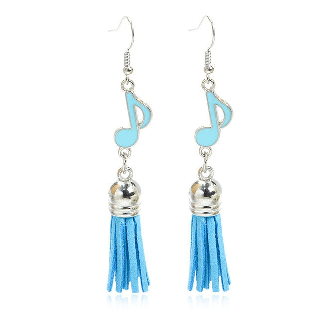 Music Quaver Tassel Hook Earrings