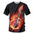 Black Flame Guitar Printed 3D T-shirt