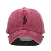 Vintage Washed Music Embroidery Cap