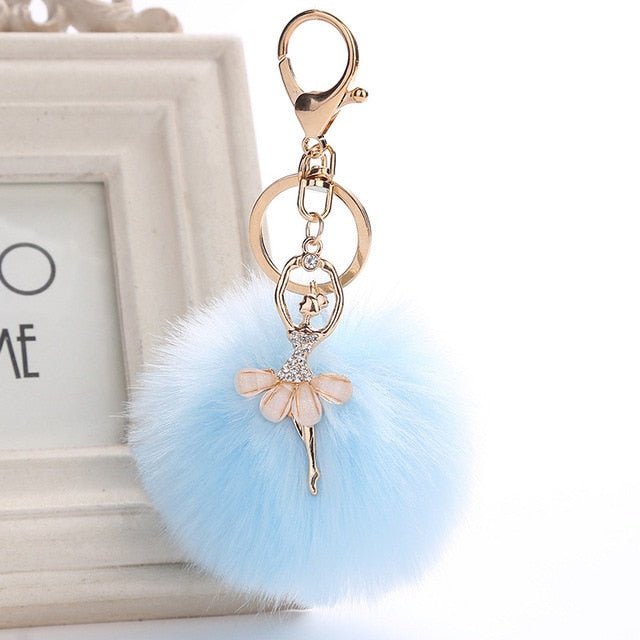 Ballet Pom-pom Keychain