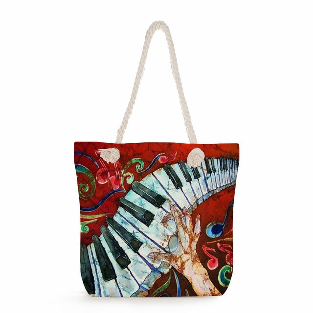 Music Note Big Shoulder Bag