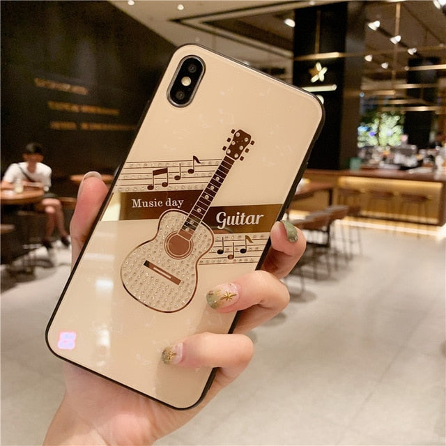 Glitter Guitar Phone Case - Artistic Pod Glitter Guitar Phone Case - Artistic Pod