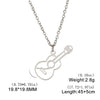 Classic Guitar Hollow Necklace