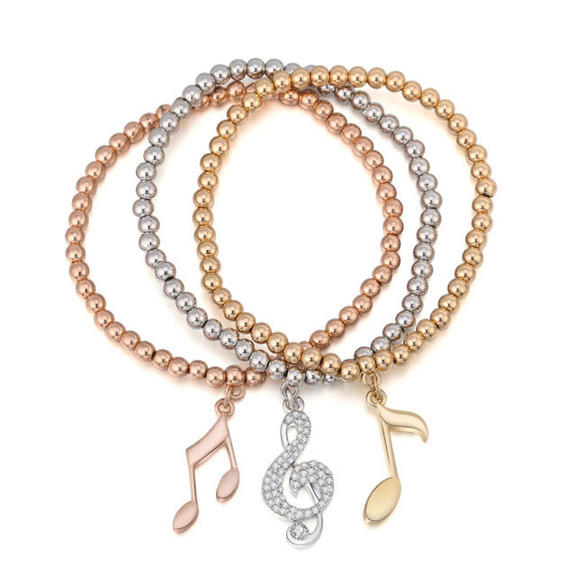 Musical Note Elastic Rope Bracelet