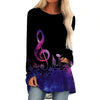 Galaxy Music Print Long Sleeve Shirt