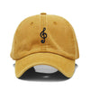 Vintage Washed Music Embroidery Cap