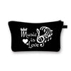 Music Print Cosmetic Bag