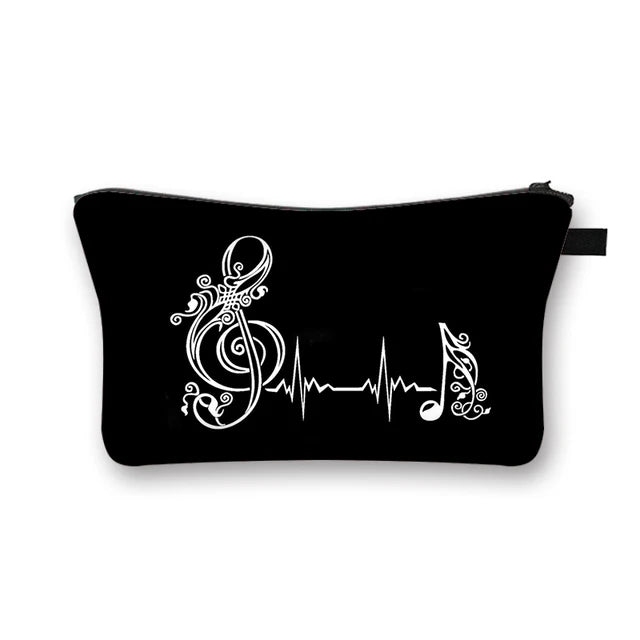 Music Print Cosmetic Bag