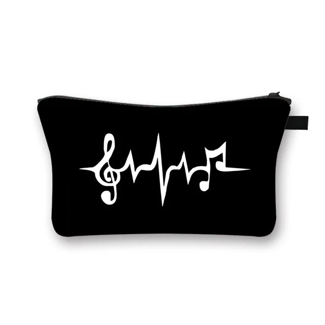 Music Print Cosmetic Bag