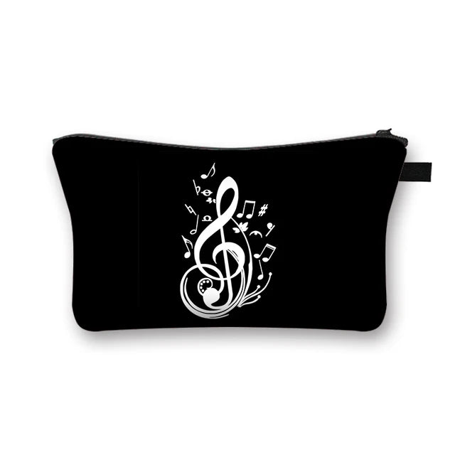 Music Print Cosmetic Bag
