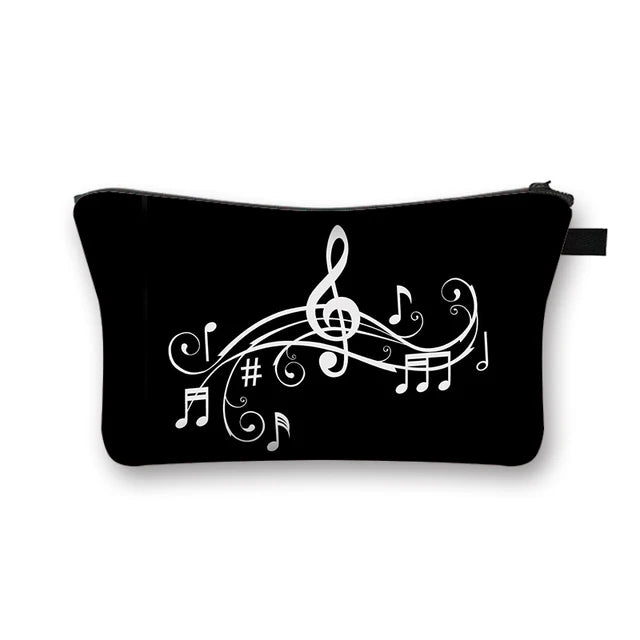 Music Print Cosmetic Bag