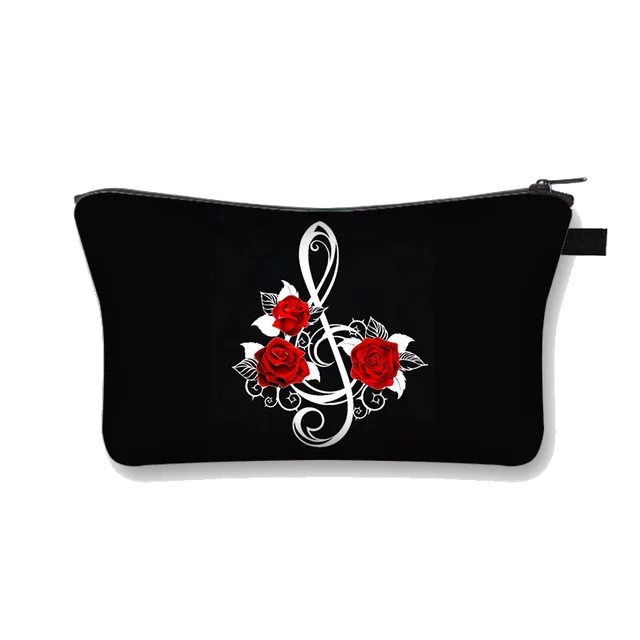 Music Print Cosmetic Bag
