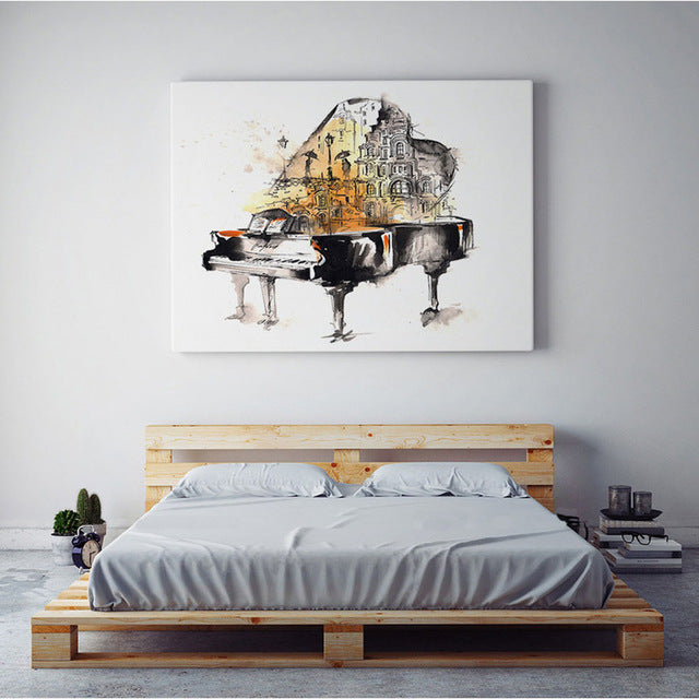 Piano Wall Art Painting