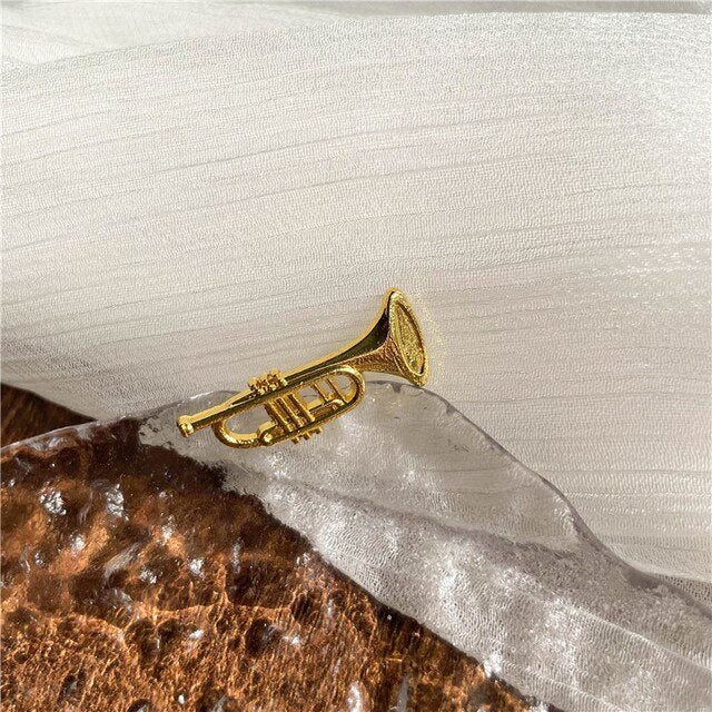 Music Instruments Enamel Brooch