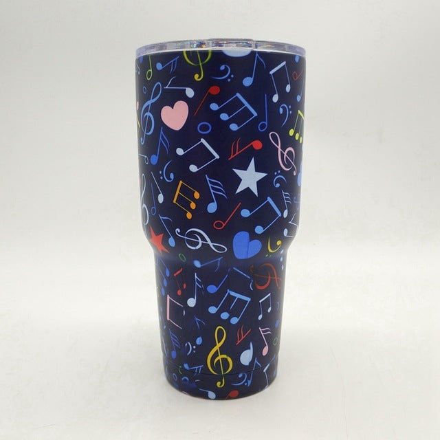 Music Notes Thermos Cup