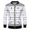 3D Music Notes Zipped Jacket - S - { shop_name }} - Review