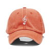 Vintage Washed Music Embroidery Cap