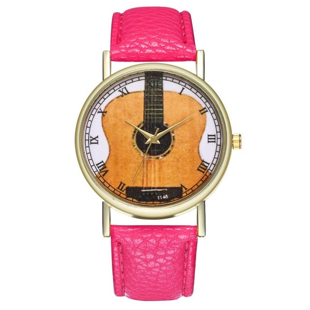 Free - Guitar Leather Wristwatches