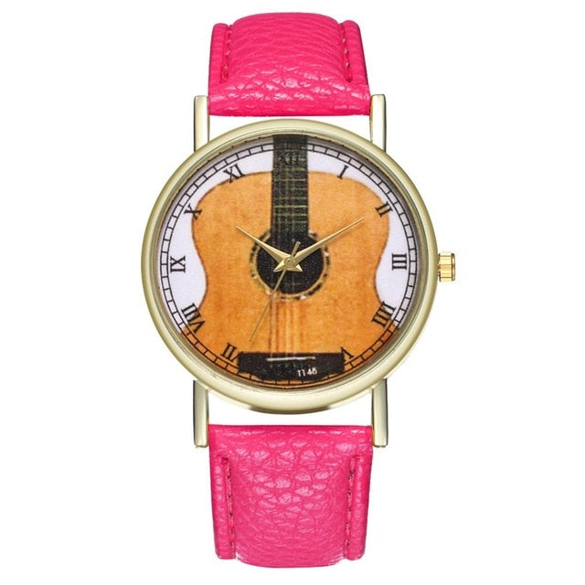 Leather Strap Guitar Watches