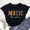 Simple Music Notes Printed T-shirt