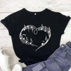 Simple Music Notes Printed T-shirt