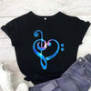 Simple Music Notes Printed T-shirt