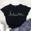 Simple Music Notes Printed T-shirt