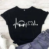 Simple Music Notes Printed T-shirt