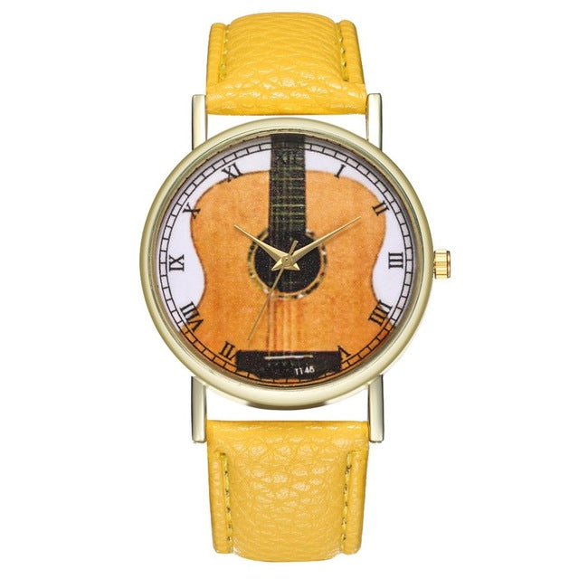 Leather Strap Guitar Watches