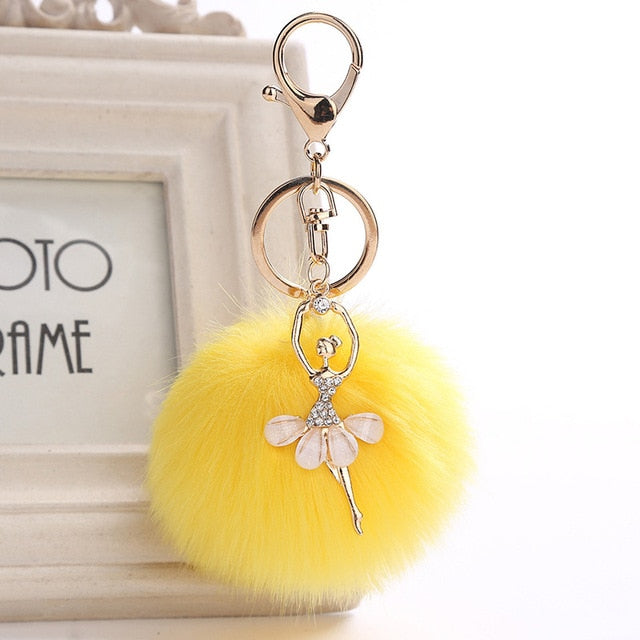 Ballet Pom-pom Keychain