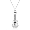Alluring Guitar Pendant Necklace - Silver - { shop_name }} - Review