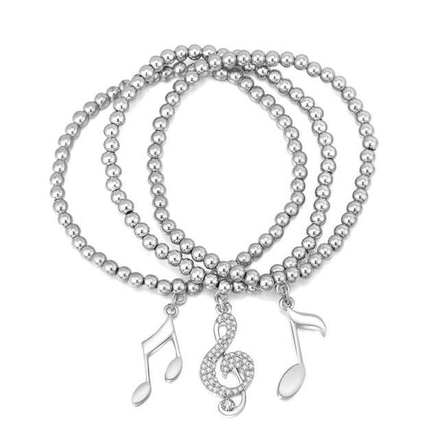 Musical Note Elastic Rope Bracelet