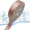 DIY Gold Metallic Music Satin Ribbons