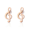 Tiny Music Note Stud Earrings