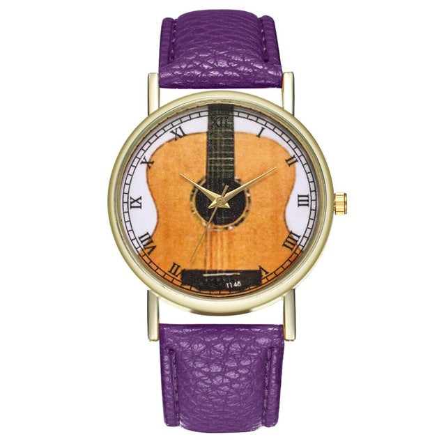 Leather Strap Guitar Watches