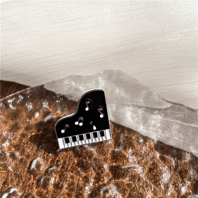 Music Instruments Enamel Brooch