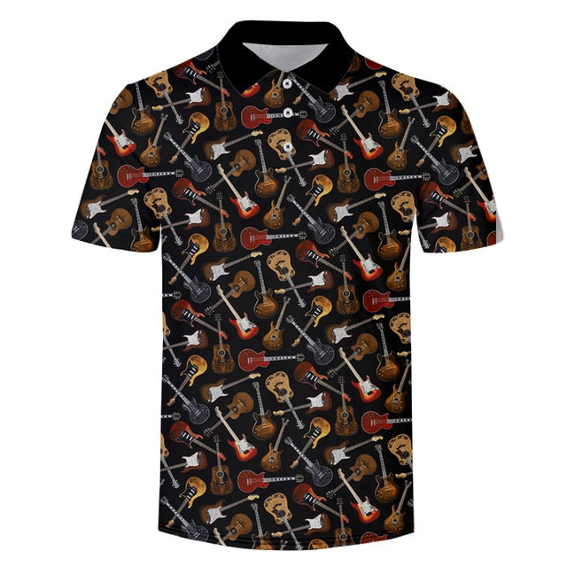 Music Guitar Polo Shirt
