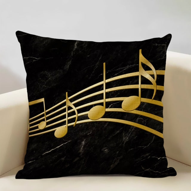 Sofa Music Note Cushion Cover