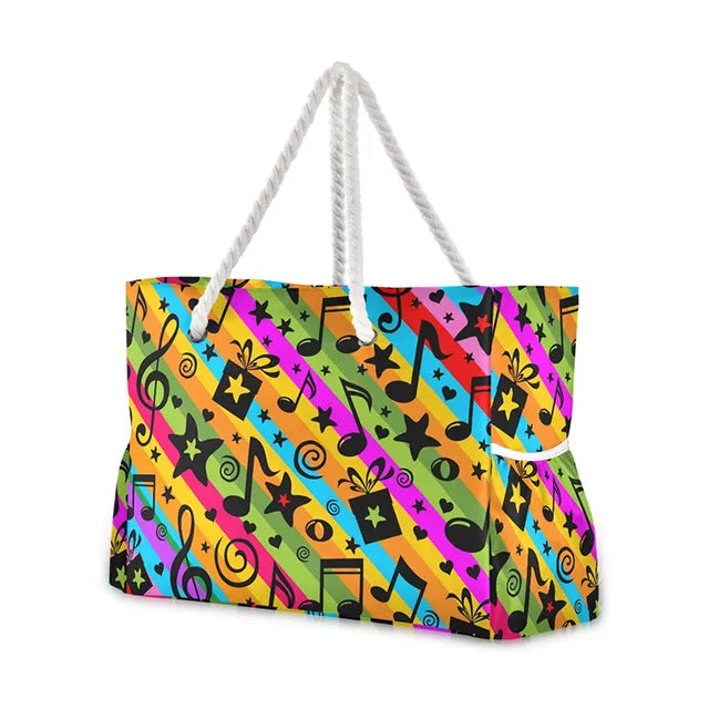 Music Note Beach Shoulder Bag