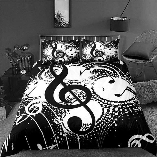 Music Note Guitar Bedding Set