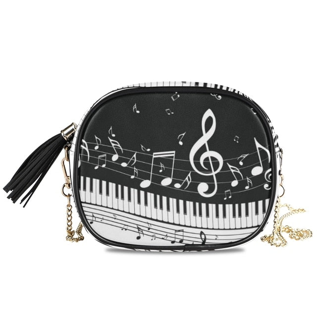Music Note Piano Shoulder Bag