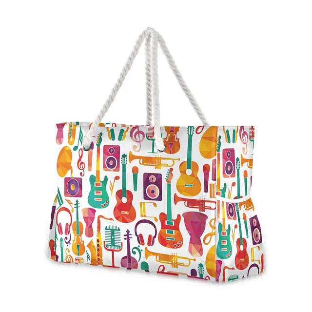 Music Note Beach Shoulder Bag