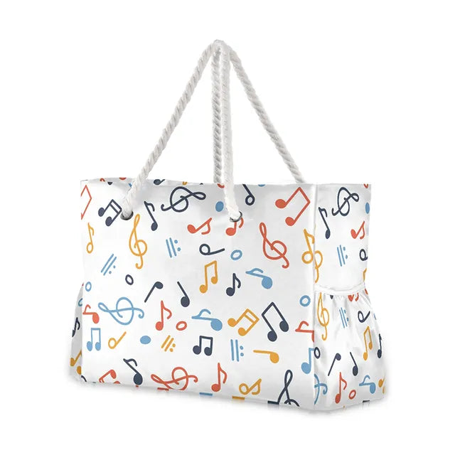 Music Note Beach Shoulder Bag