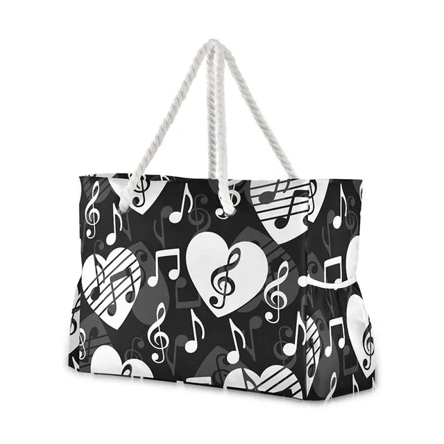 Music Note Beach Shoulder Bag