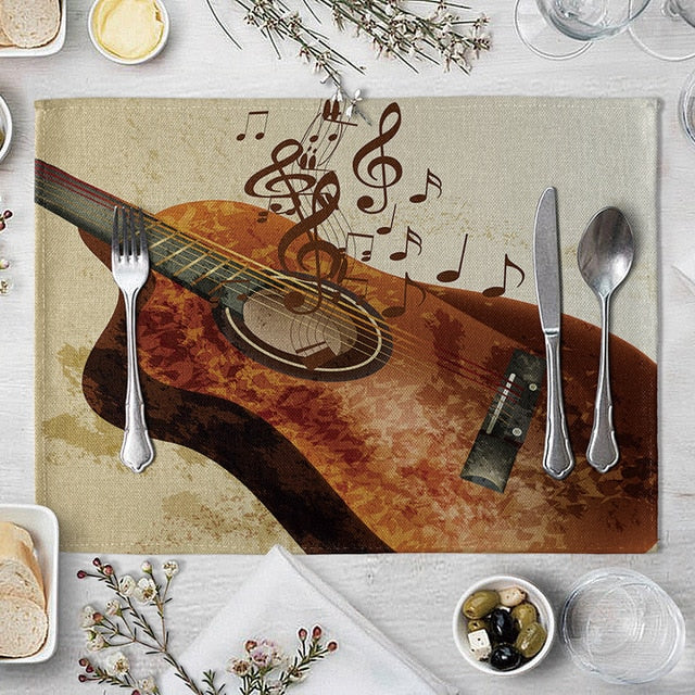 Music Notes Art Table Mat