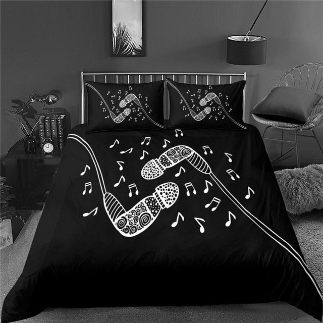 Music Note Guitar Bedding Set