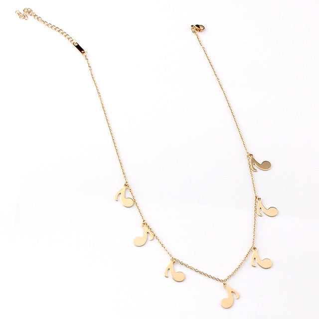Tassels Music Notes Necklace