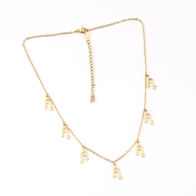 Tassels Music Notes Necklace